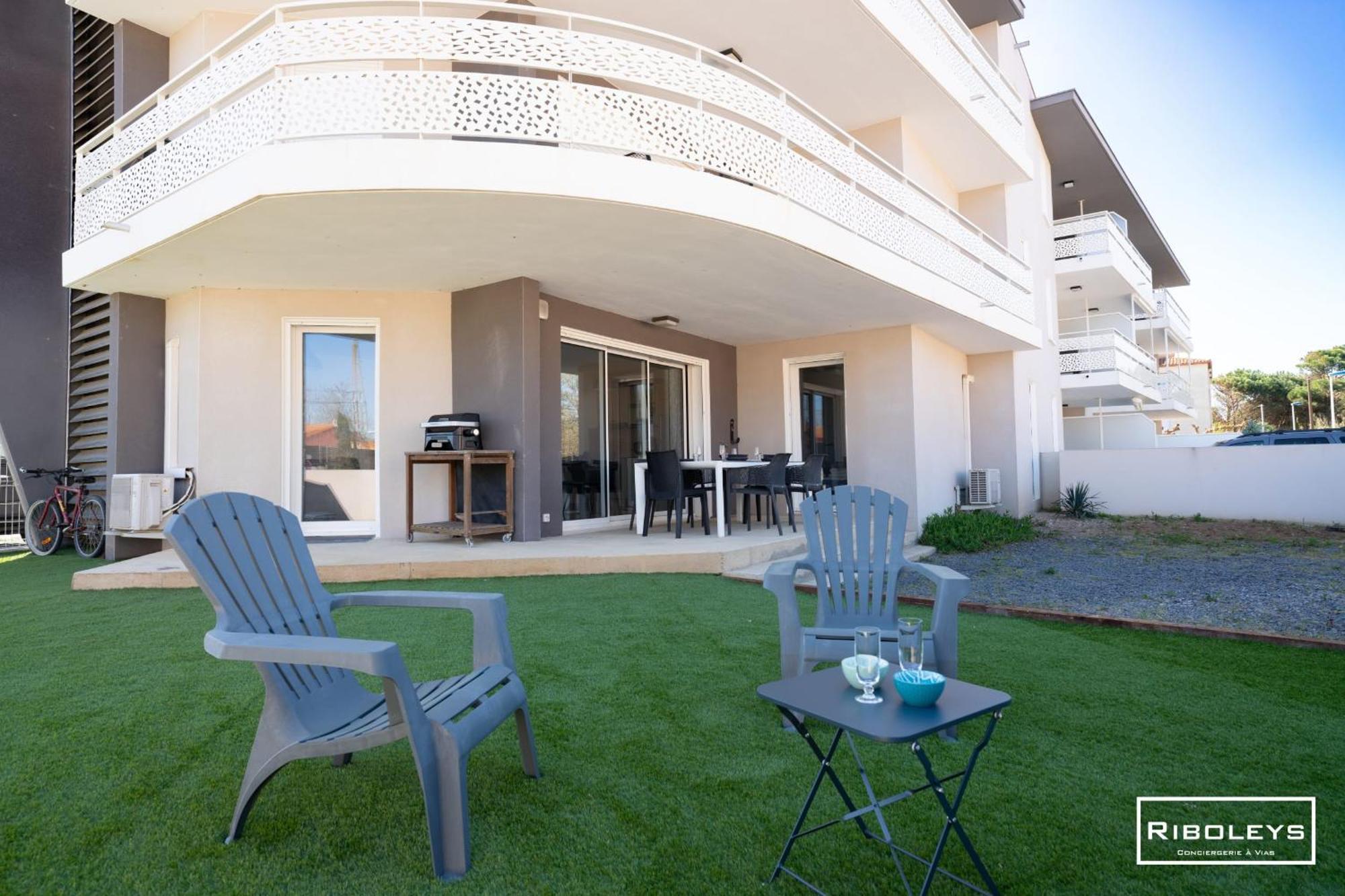 Vias-Plage - Grand T3 neuf à 100m de la plage Exterior foto